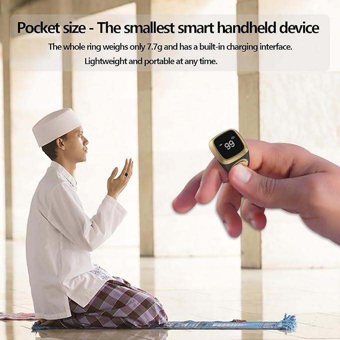 Digital Zikr Ring - Modern Islamic Technology